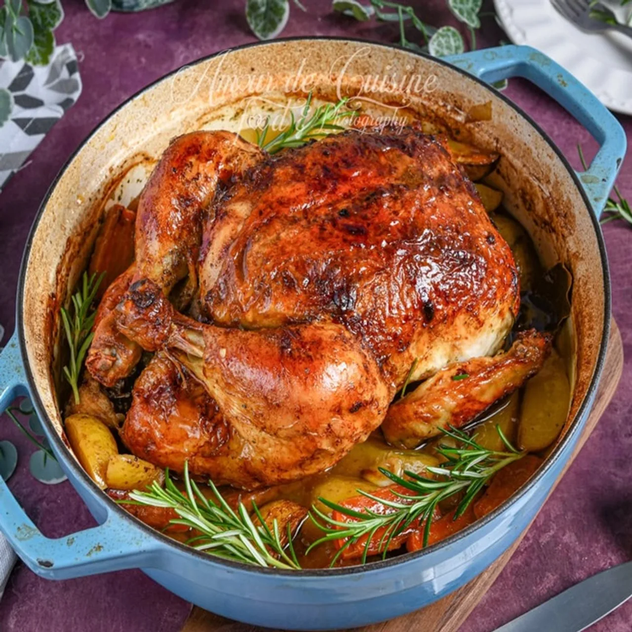 Poulet Roti a l'Algerienne (Algerian Roast Chicken)