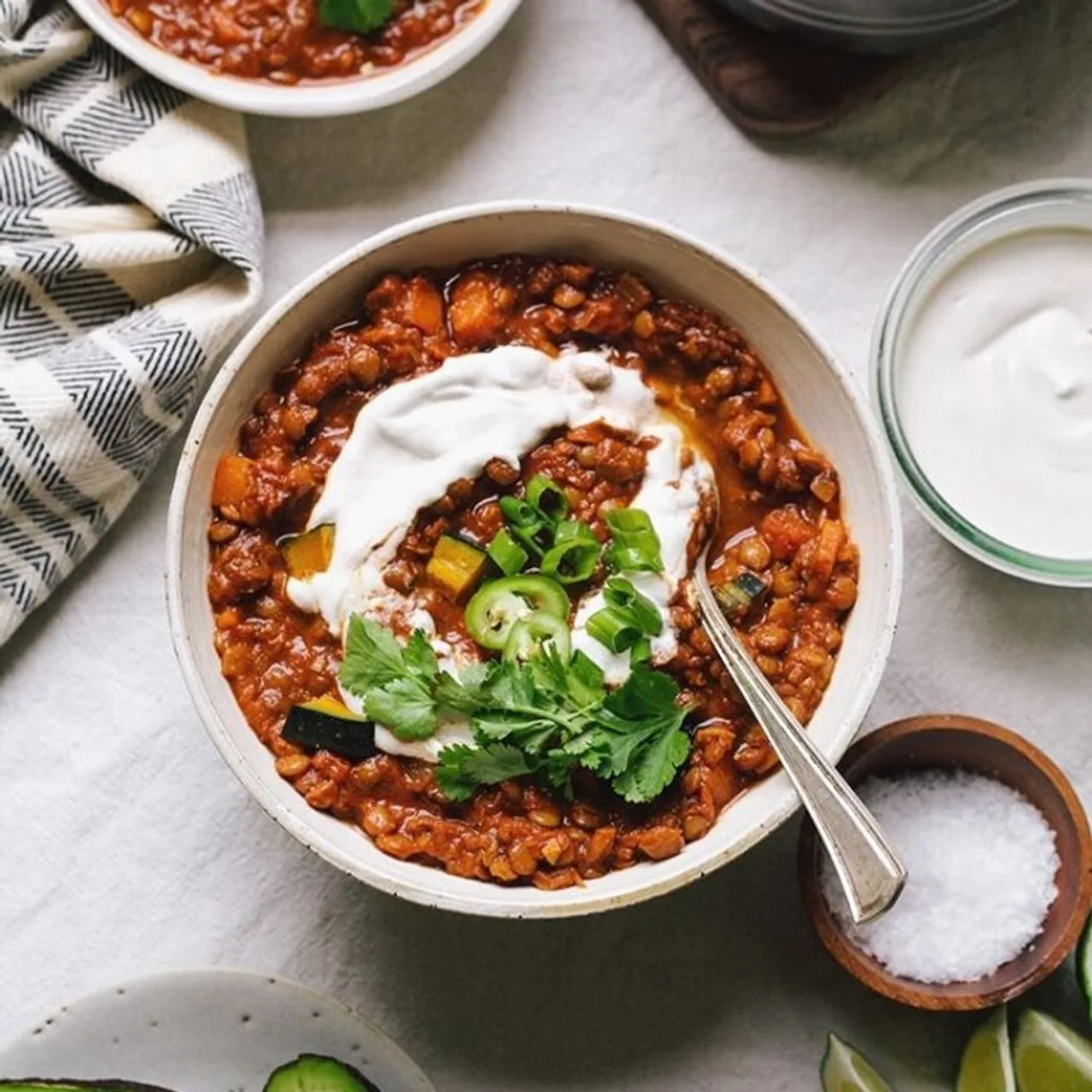 Smoky Lentil Chili with Squash