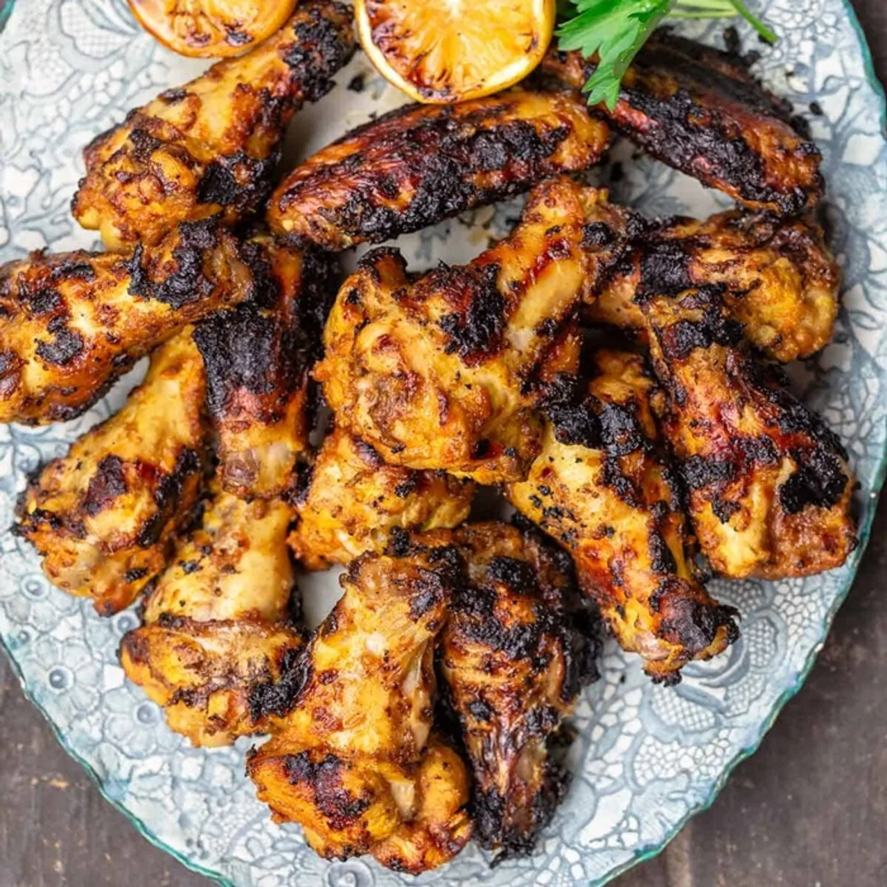 Chicken wings with cumin, lemon & garlic