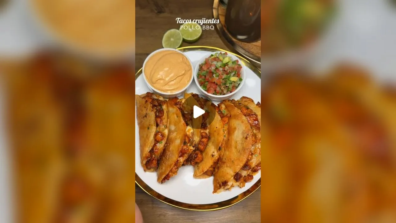 Tacos croustillants de poulet BBQ