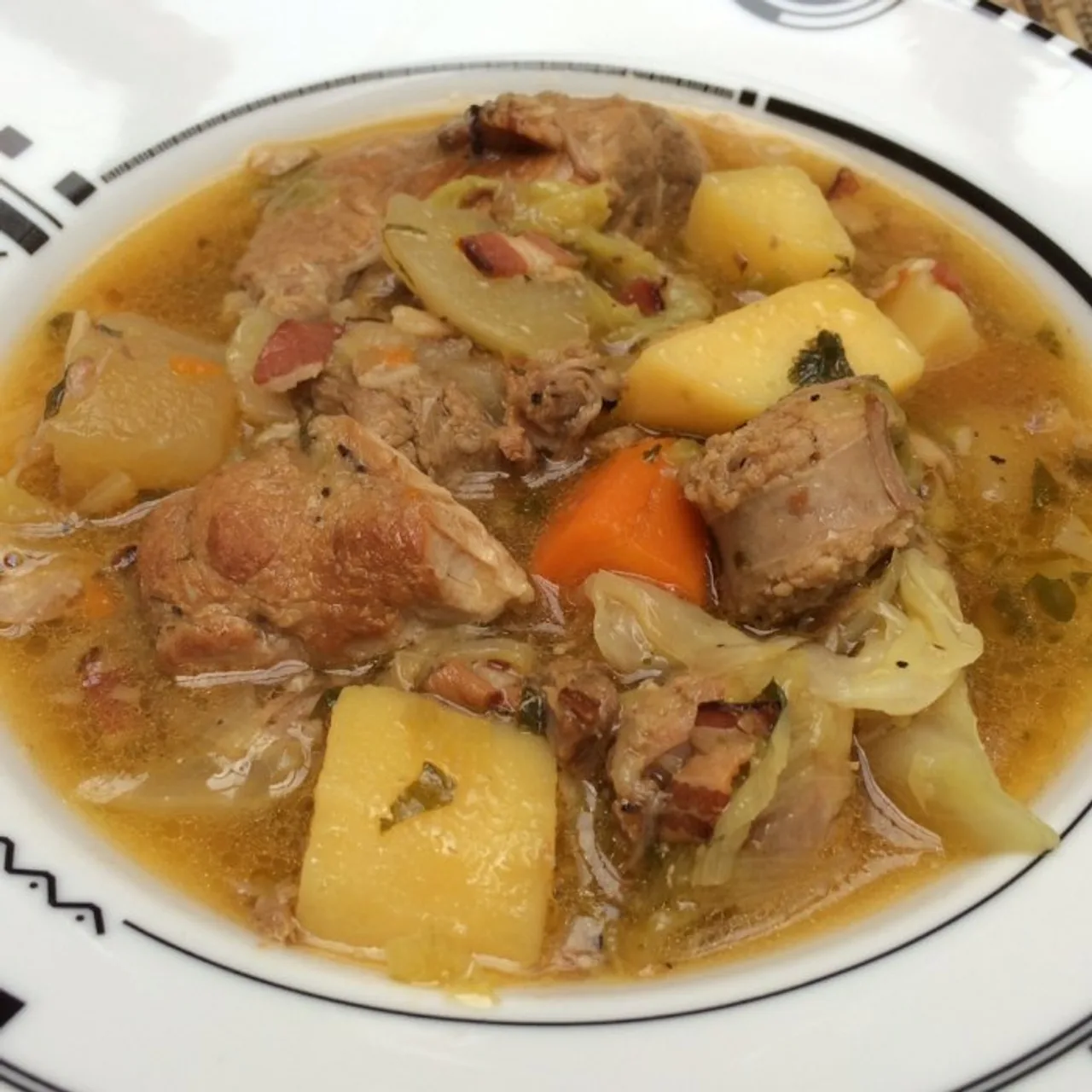 Coddled pork with cider