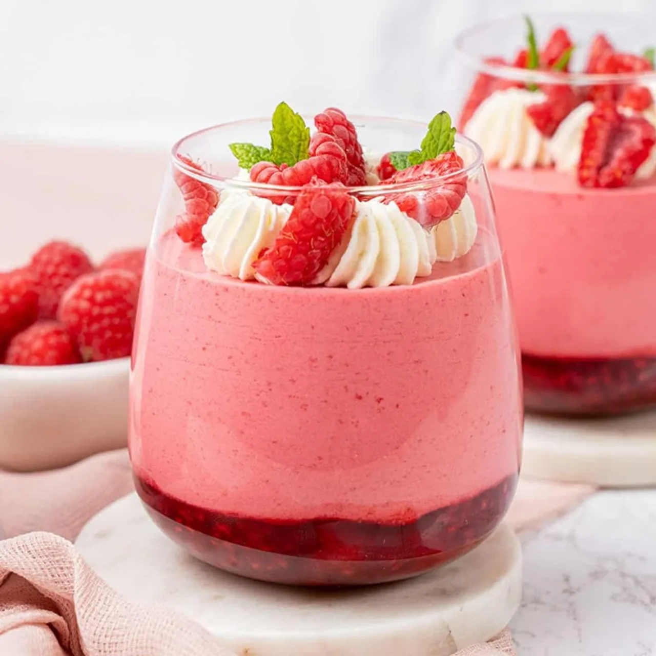 Raspberry mousse